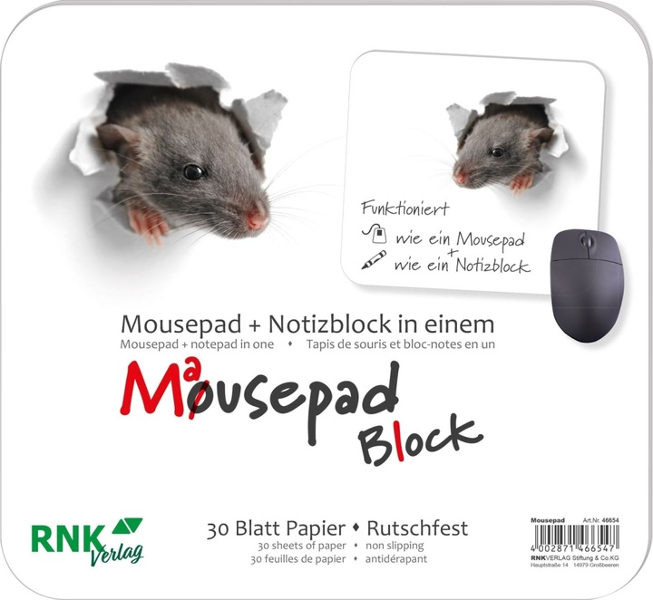 Actual product image Rnk 46654 - Mouse pad "Mausi", 240 x 220 mm, 30 sheets, 1 pc.