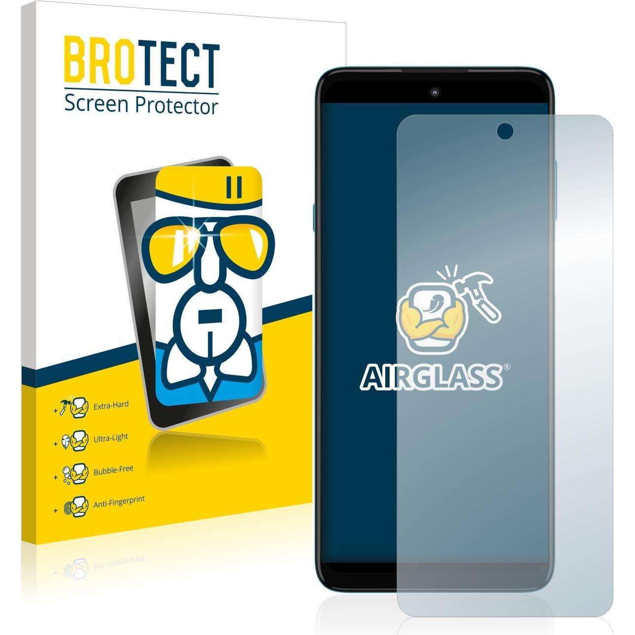BROTECT AirGlass Panzerglasfolie (1 Stück, Motorola Edge 20 Lite), Smartphone Schutzfolie, Transparent