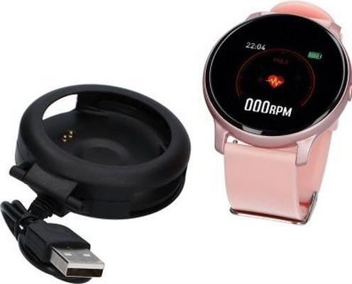Actual product image Maxcom Fit FW32 Neon, Earbud color with pink silicone strap (47 mm)