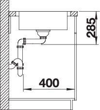 Actual product image Blanco Lantos 45 S-IF Salto (Top-mounted sink, 86 cm, 50 cm)