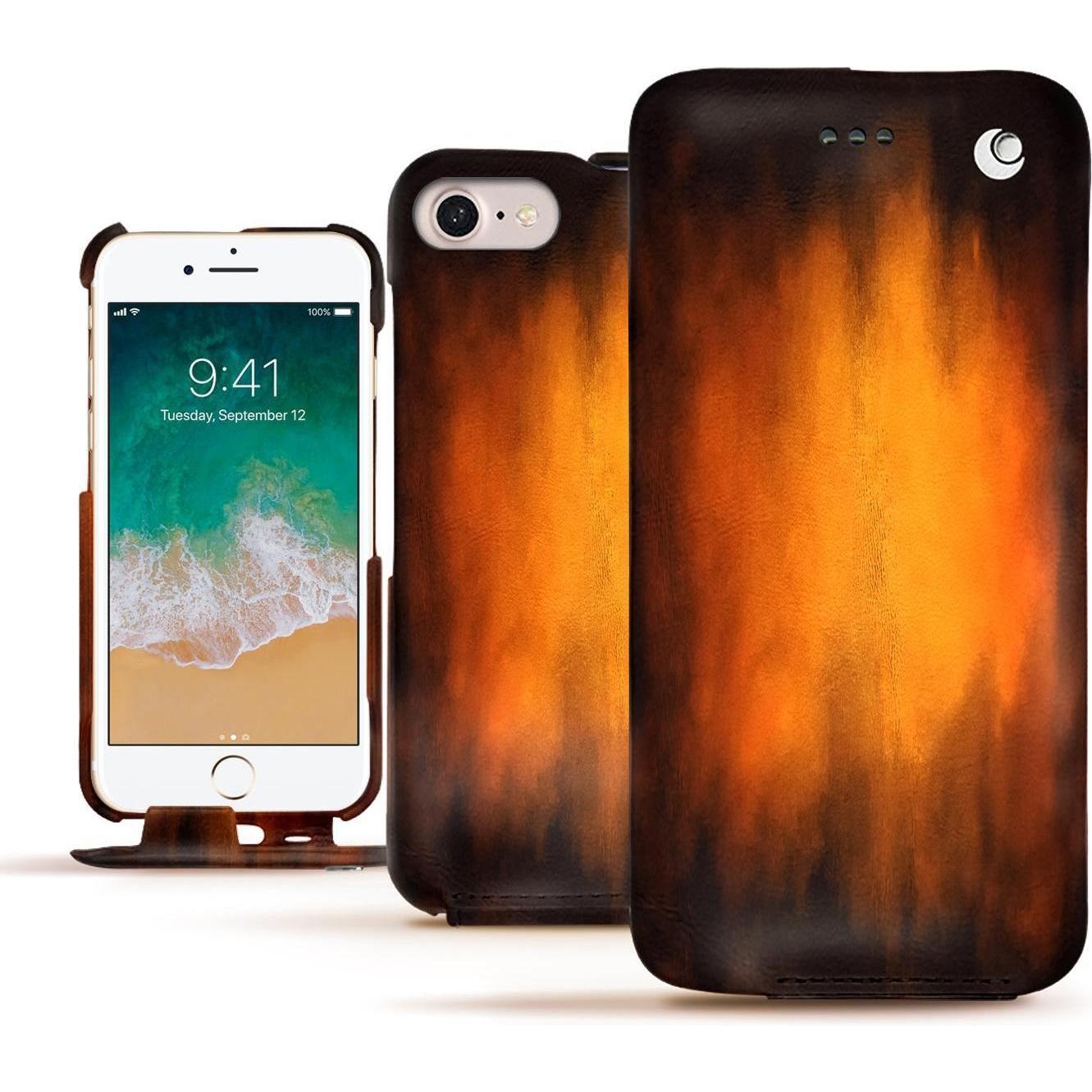 Thumbnail - Noreve Lederschutzhülle vertikal (Apple iPhone 7), Smartphone Hülle, Violett