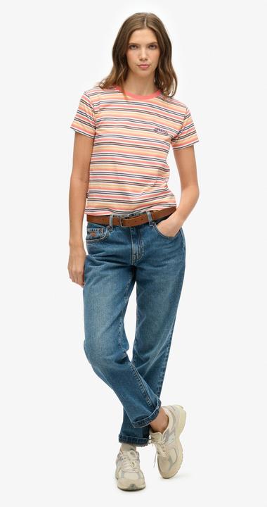 Produktbild Superdry Figurbetontes Essential T-Shirt mit Logo und Streifen (10XL)