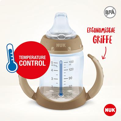 Image du produit NUK Disney Winnie l'Ourson First Choice Biberon Temperature Control, 150ml, 6-18 mois, ros... (150 ml)