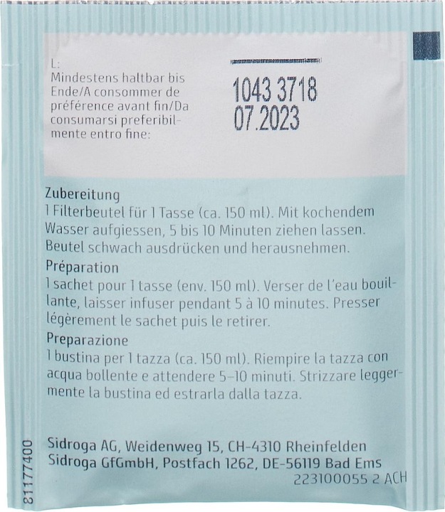 Valori nutrizionali e ingredienti Sidroga Cumino di finocchio e anice (40 g)