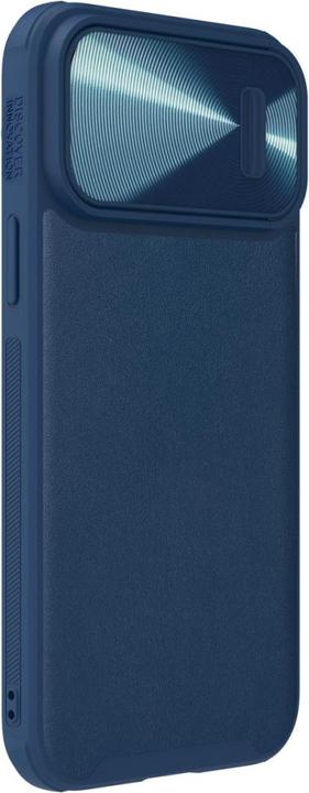 Actual product image Nillkin CamShield Leather Case S - iPhone 13 Pro Max - Blue (Apple iPhone 13 Pro Max)