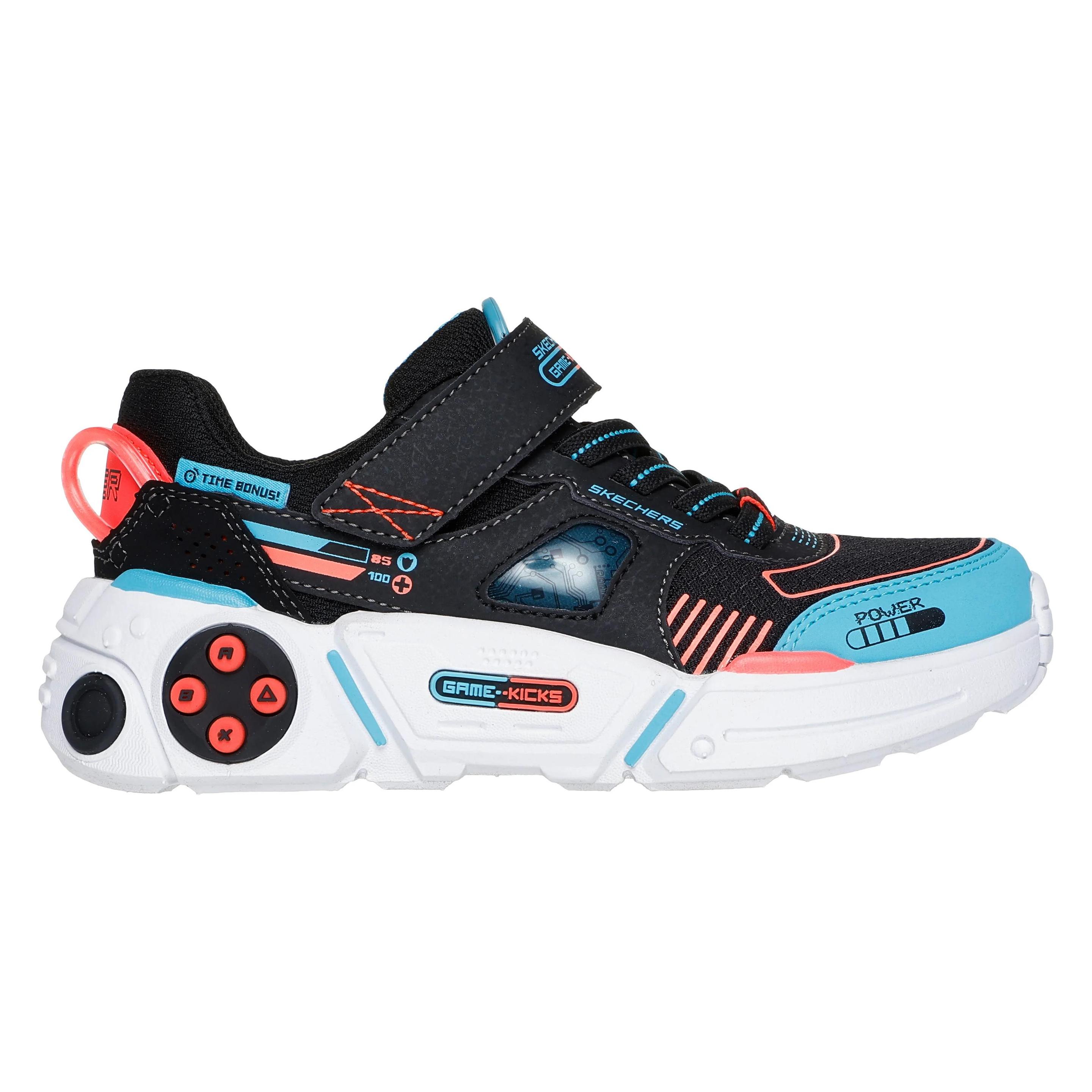 Skechers, Jongens, Sneakers, Gametronix 2.0, Veelkleurig, Oranje, Blauw, Zwart, (29)