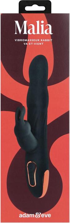 Actual product image Adam & Eve – Malia Rabbit Vibrator – Black