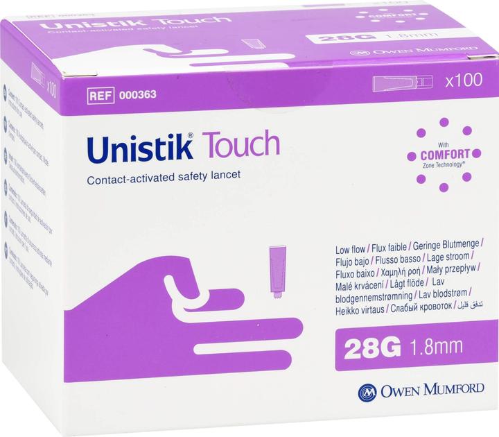 Produktbild Owen Mumford Touch Sicherheitslanzette violett steril (Lanzette)