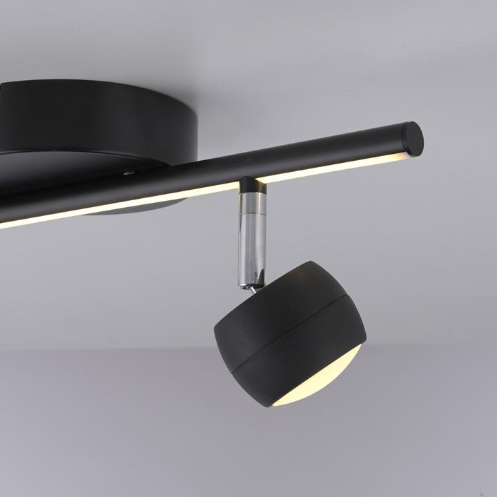 Produktbild Just Light LED-Deckenleuchte 11401-18, 10,60W, 3000K, 1225lm, warmweiss, IP20, schwarz (1225 lm)