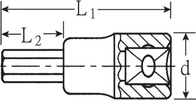 Actual product image Stahlwille Inhex bit socket (1/2")