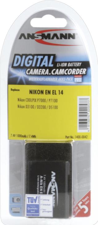 Actual product image Ansmann A-Nik EN-EL14 (Camera battery)