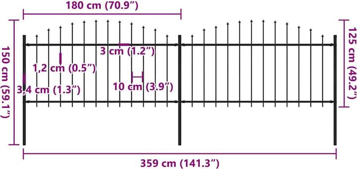 Produktbild vidaXL Zaun