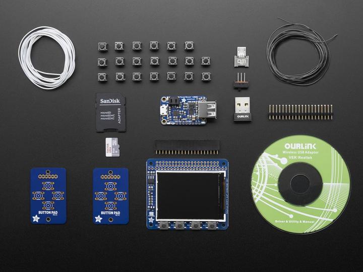 Produktbild Play-Zone Pi GRRL Zero - Kit + Akku + Extras (Elektronikkit)