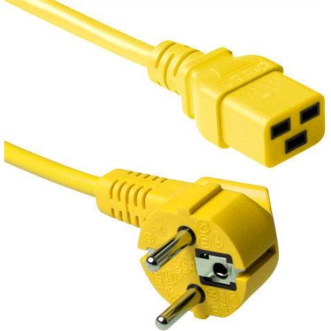 ACT, Verlängerungskabel, Powercord mains connector CEE7/7 male (angled) (1.20 m, CEE 7/7)