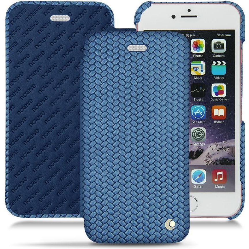 Noreve Lederschutzhülle horizontal (Apple iPhone 6s Plus), Smartphone Hülle, Blau
