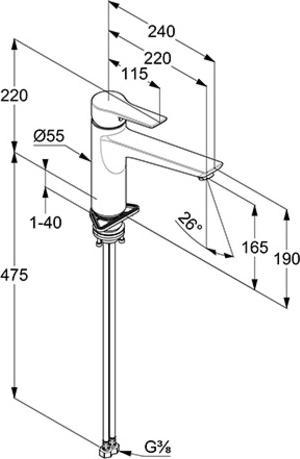 Produktbild Kludi Spültisch-Einhandmischer MIX DN 15 chr