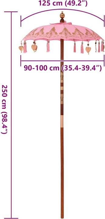 Produktbild vidaXL Balinesischer Sonnenschirm