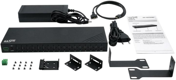 Produktbild Exsys Industrial USB 3.2 Gen 2x1 Hub 16-Port (USB-C, 16 Ports)