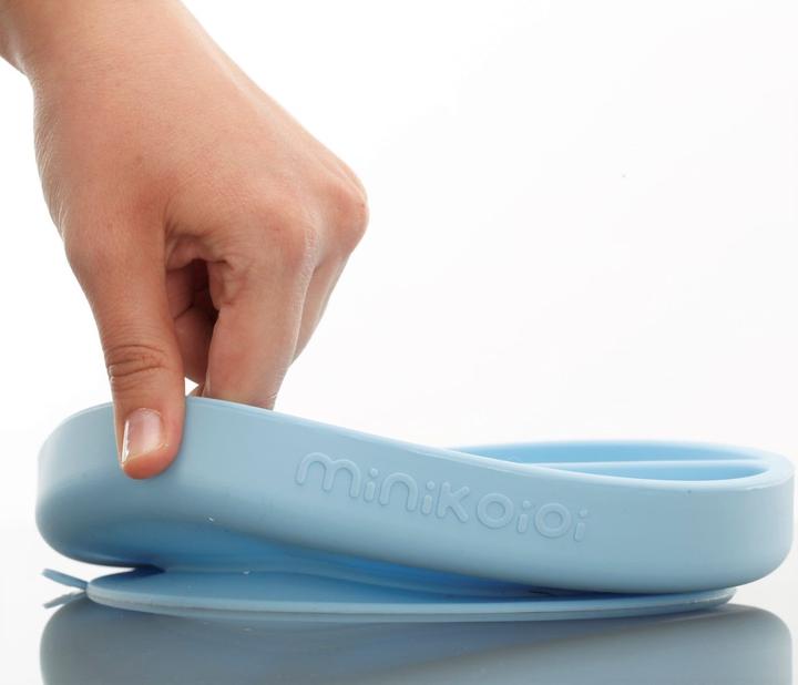 Image du produit Minikoioi stay-put suction divided plate, Bubble Beige, 101050008
