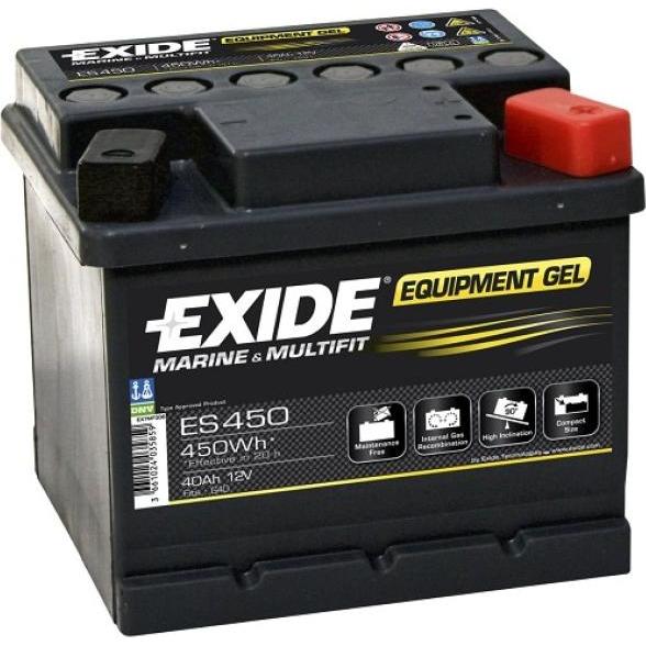 Thumbnail - Exide, Fahrzeugbatterie, Equipment Gel ES 450 (G40) Blei Akku mit M6 Schraubanschluss 12V, 40000mAh (12 V, 40 Ah)