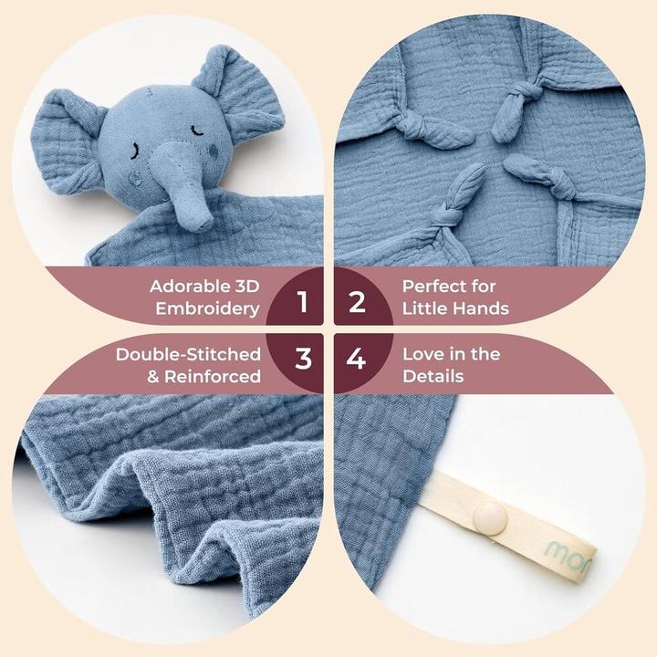 Image du produit Momcozy Elefant Schmusetuch BLU