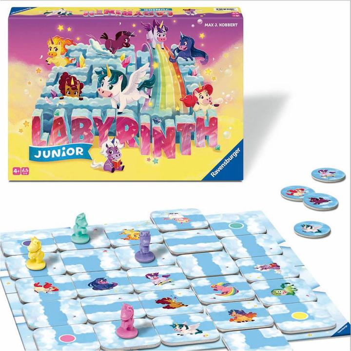 Produktbild Ravensburger 23046 - Einhorn Junior Labyrinth - Familienklassiker für die Kleinen, Spiel für (Deutsch, Spanisch, Französisch, Niederländisch, Italienisch, Portugiesisch, Englisch)