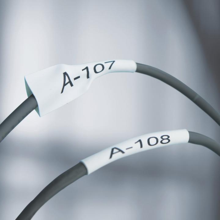 Produktbild Dymo Rhino Heissschrumpfschlauch (0.60 cm, Weiss)