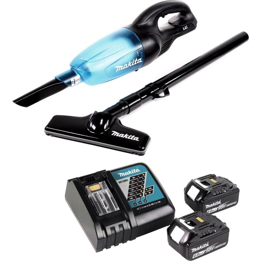 Thumbnail - Makita DCL 180 RG B Akku Staubsauger 18 V Schwarz + 2x Akku 6,0 Ah + Ladegerät, Staubsauger, Schwarz
