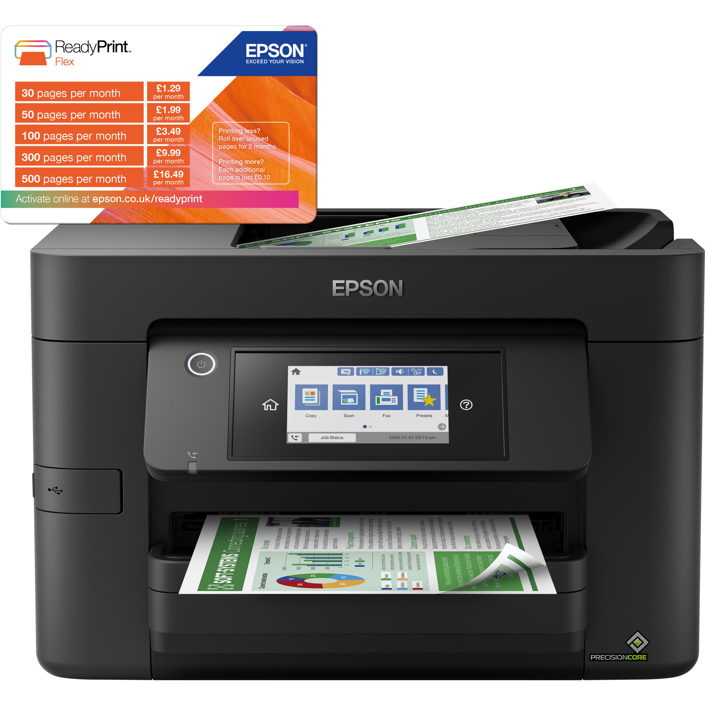 Epson WorkForce WF-4820DWF (Tintenpatrone, Farbe), Drucker, Schwarz