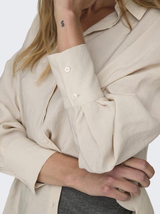 Produktbild Only Locker geschnitten Hemdkragen Ärmelbündchen mit Knopf Tief angesetzte Schulter Hemd Hemd (XL)