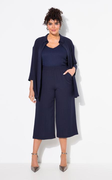 Produktbild Ulla Popken Culotte, wadenlang, weites Bein, Elastikbund (52)