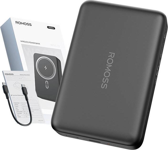 Actual product image Romoss Powerbank WSC10 10000mAh 20W (black) (10000 mAh, 20 W, 37 Wh)