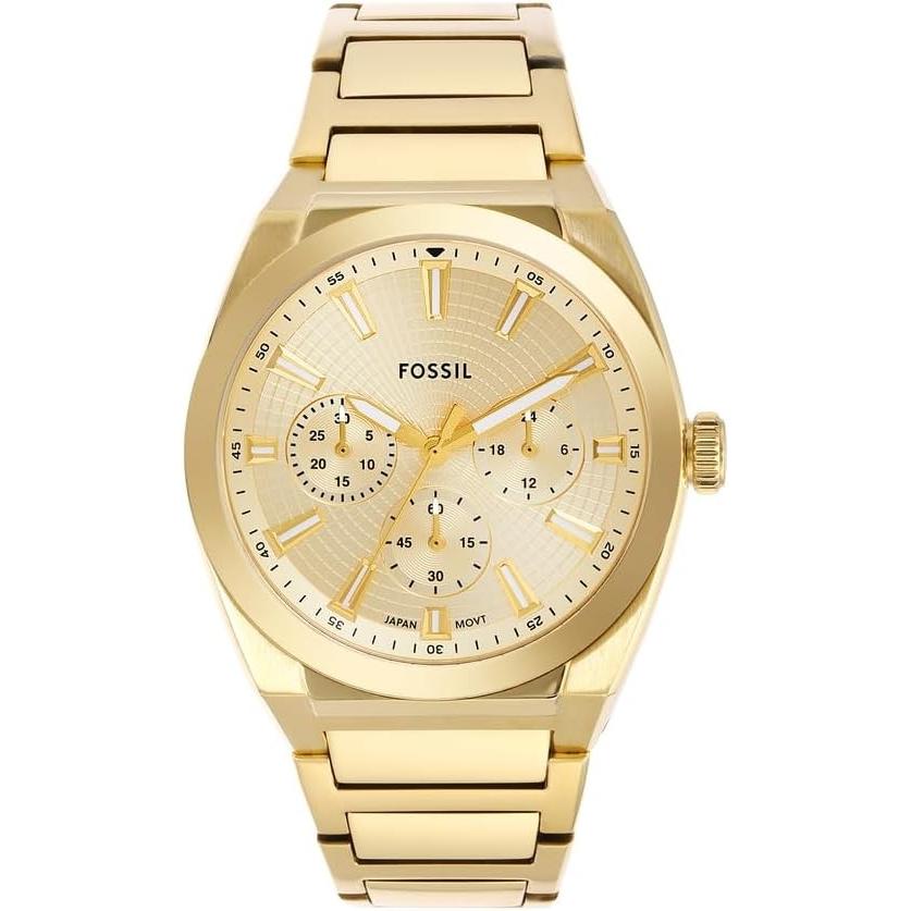 Fossil, Orologio da polso, EVERETT Heren Horloge 44 mm - Goudkleurig, Oro, (Cronografo, 44 mm)
