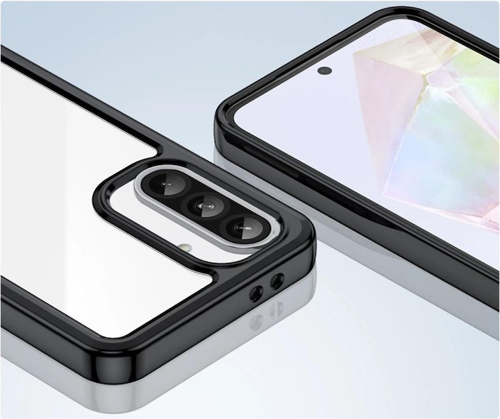 Produktbild Hurtel Back panel cover Outer Space Case for Samsung Galaxy A56 Cover with Flexible Frame - Black (Samsung Galaxy A56)