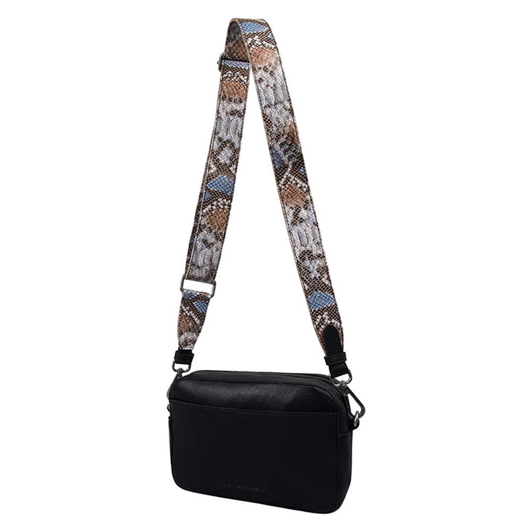 Cowboysbag, Vrouwen, Handtas, Crossbody Paige Zwart-Blauw, Blauw, Zwart