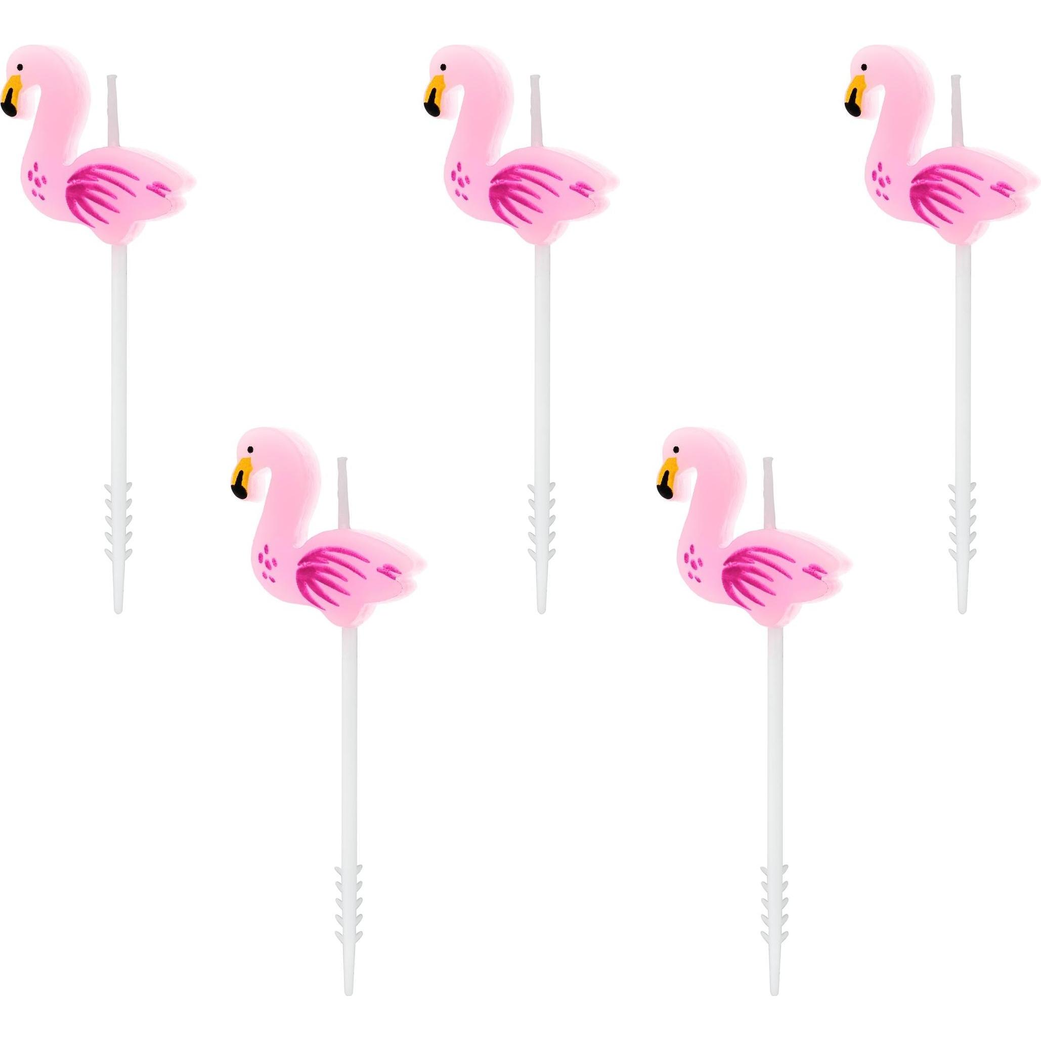 Partydeco, Kerzen, Rosa Flamingos Kerzen (5 Stück) (5 Stk.)