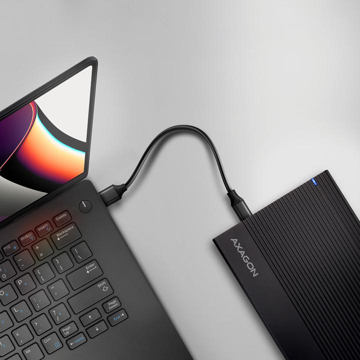 Productafbeelding Axagon EE35-GTR, USB-C - SATA 3,5" RIBBED box, ÄernÃ½ (3.5")