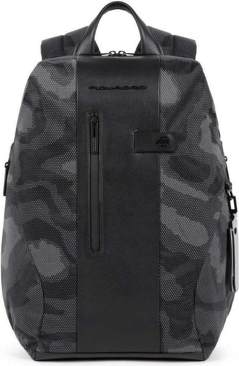 Actual product image Piquadro Brief 2, Nylon And Leather, Textile Backpack, Camor, Laptop And i