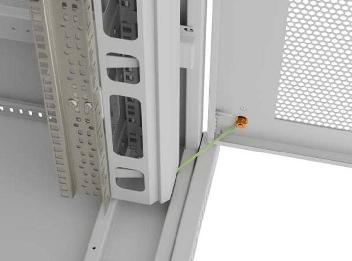 Produktbild Lanberg Stehender 19" Rack-Schrank 47U 800x1200 grau mit perforierten Türen und LCD (Flat Pack) V2 (10.86 HE, 19 Zoll Rack)