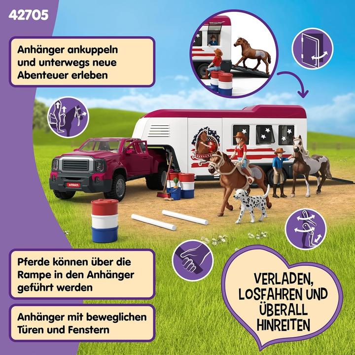 Actual product image Schleich Lakeside Truck mit Anhänger