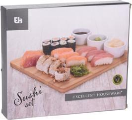 Productafbeelding Excellent Houseware Sushi set bamboe porselein 4-delig