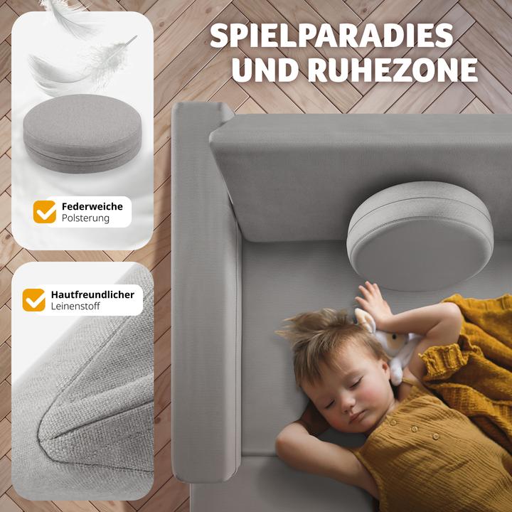 Actual product image tectake Play sofa Lilly, 8-piece, with sleeping function (Children sofa)