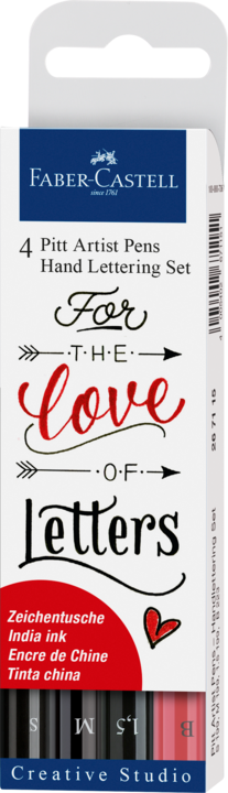 Faber-Castell Pitt Artist Pen Handlettering (Mehrfarbig, 4 x)