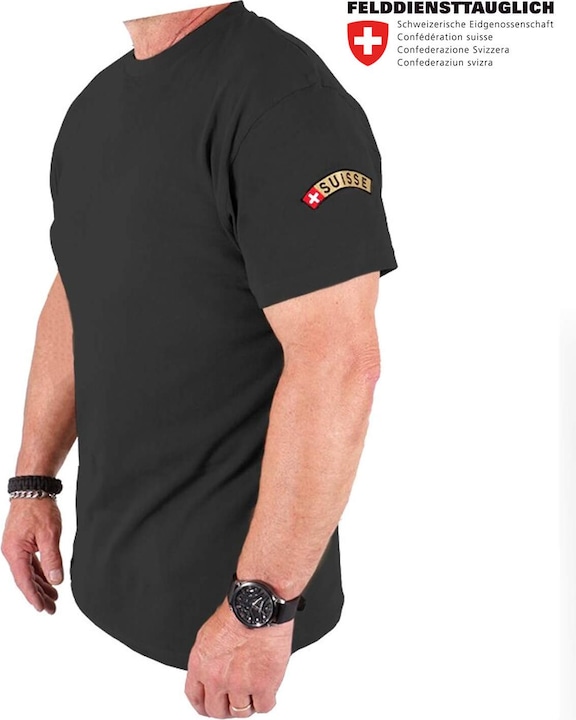 Immagine prodotto Army Shop Maglietta militare svizzera con emblema (L)