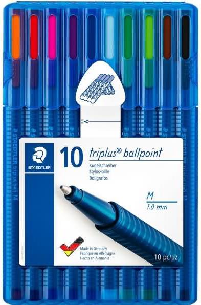 Actual product image Staedtler Triplus ball M Box 10 colours (10 colours, 10 x)