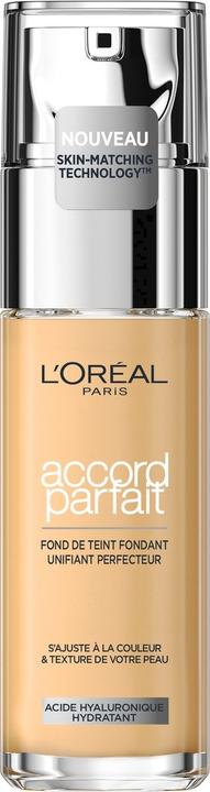 L'Oréal Paris Fond de teint liquide hydratant 24 heures à l'acide hyaluronique pour tous types de peau Ivoire (1N Ivoire)