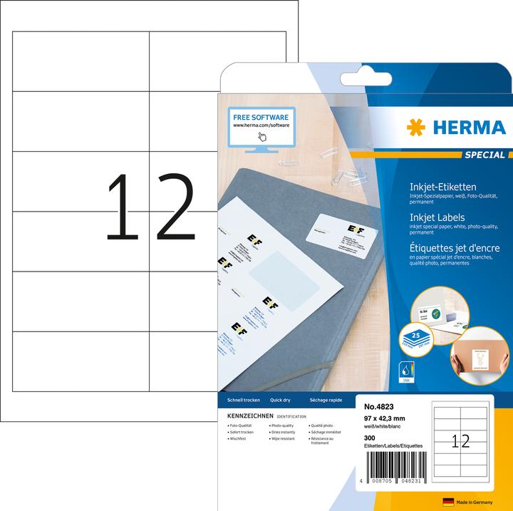 Produktbild HERMA Inkjet Etiketten A4