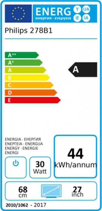 Energielabel Philips 278B1 (3840 x 2160 Pixels, 27")
