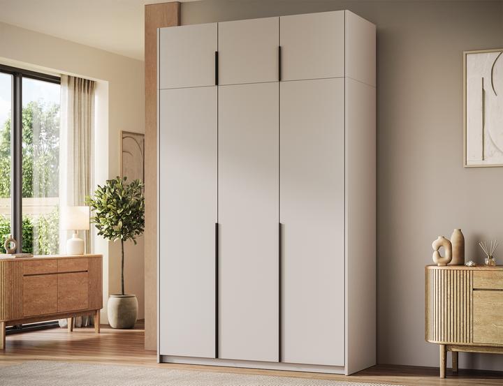 Produktbild ADRK Furniture Bregma III Drehtürenschrank mit Aufsatz (148 x 58 x 250 cm)