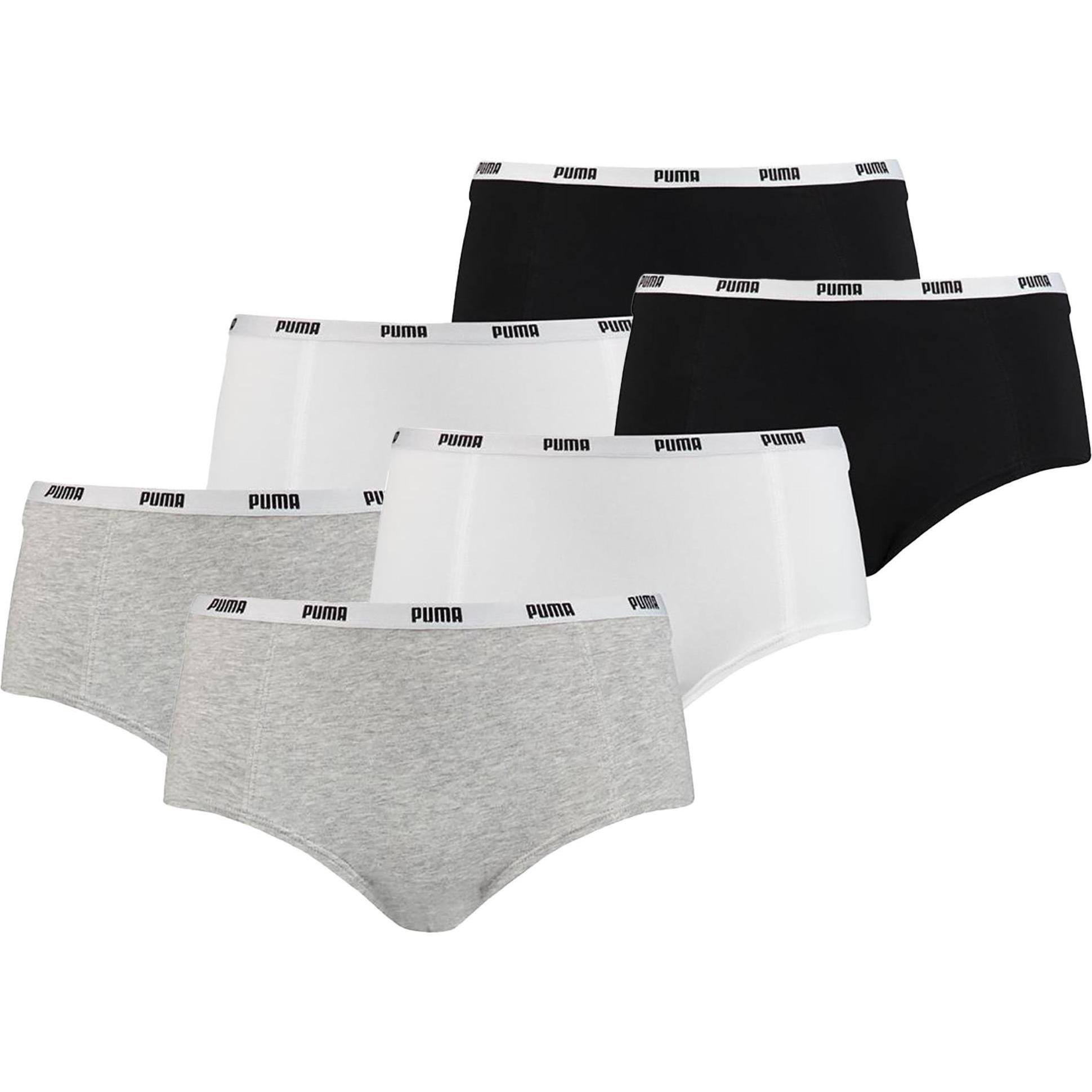 Puma, Damen, Unterhosen, Panty Sportlich Stretch, Mehrfarbig, (L, 6er Pack)